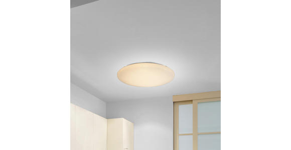 Led Deckenleuchte Johanna Ø 70 cm Dimmbar - Weiß, Basics, Kunststoff/Metall (70/10cm) - Luca Bessoni