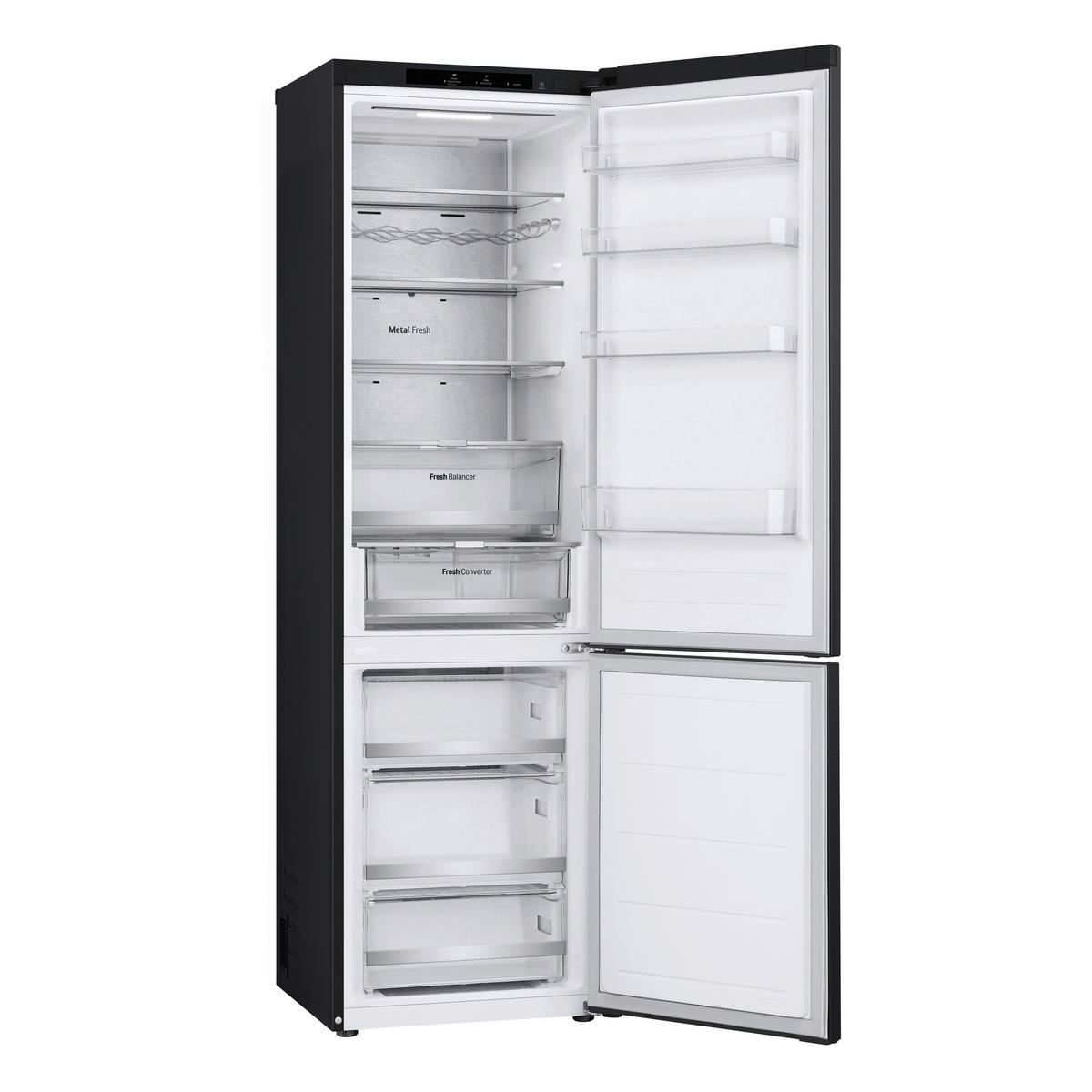 KÜHL-GEFRIER-KOMBINATION GBV7280BEV  - Schwarz, Basics, Metall (59,5/203/67,5cm) - LG