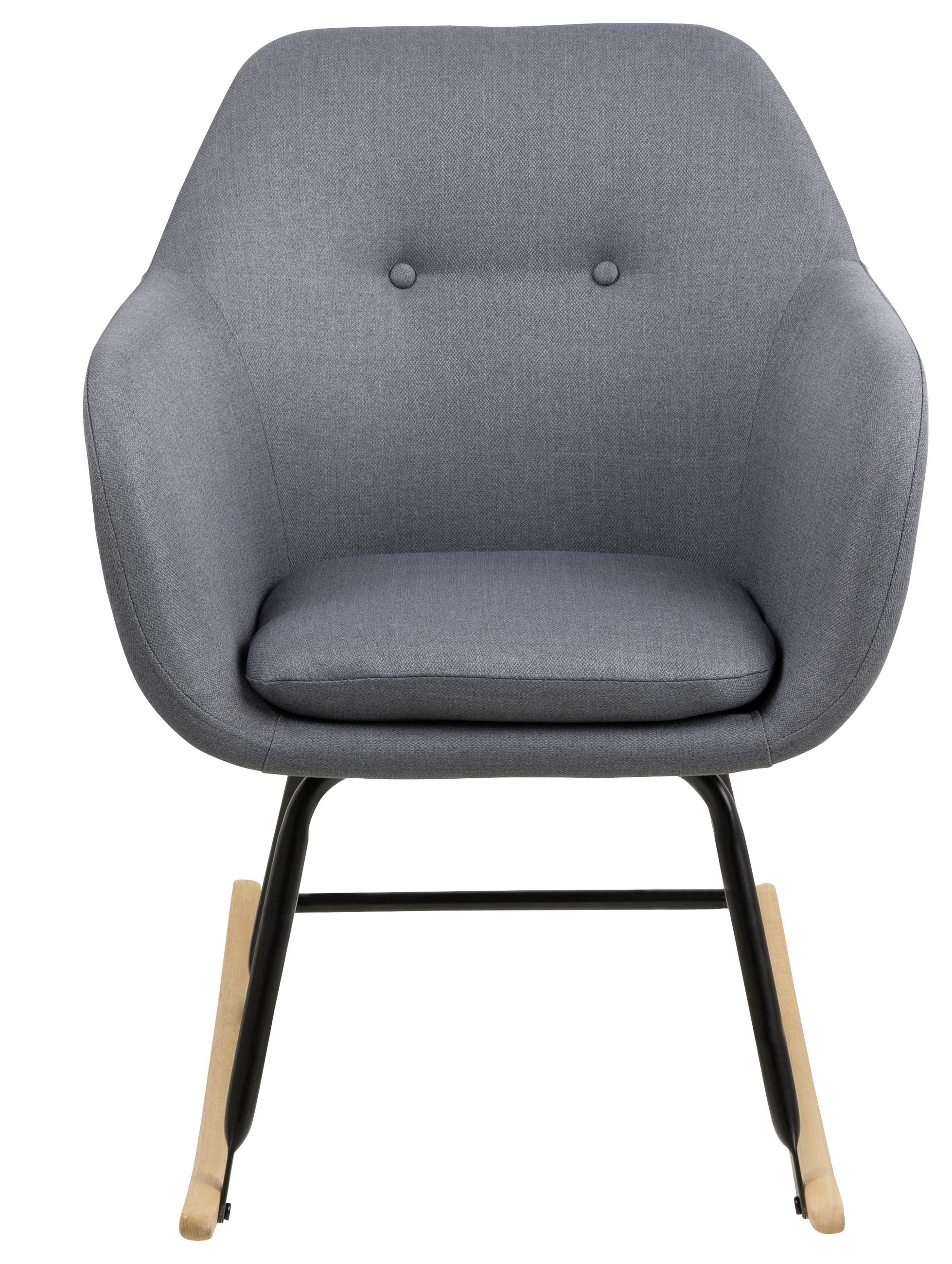 SCHAUKELSTUHL - Dunkelgrau/Schwarz, Design, Holz/Textil (58/58/50cm) - Livetastic