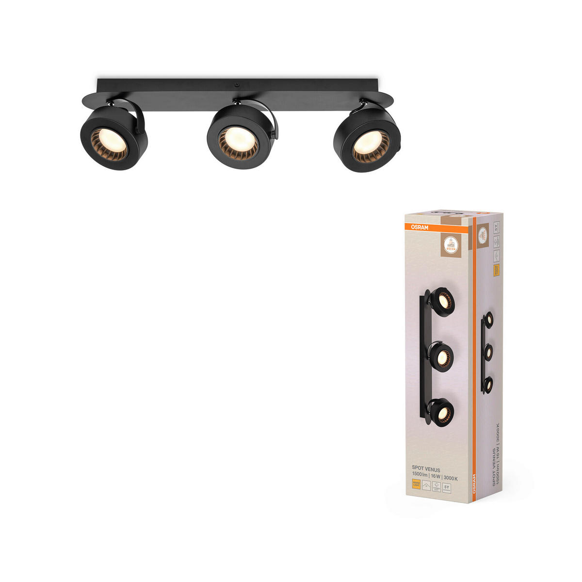 LED-STRAHLER 50/10/10,5 cm   - Schwarz, Basics, Kunststoff/Metall (50/10/10,5cm) - Osram