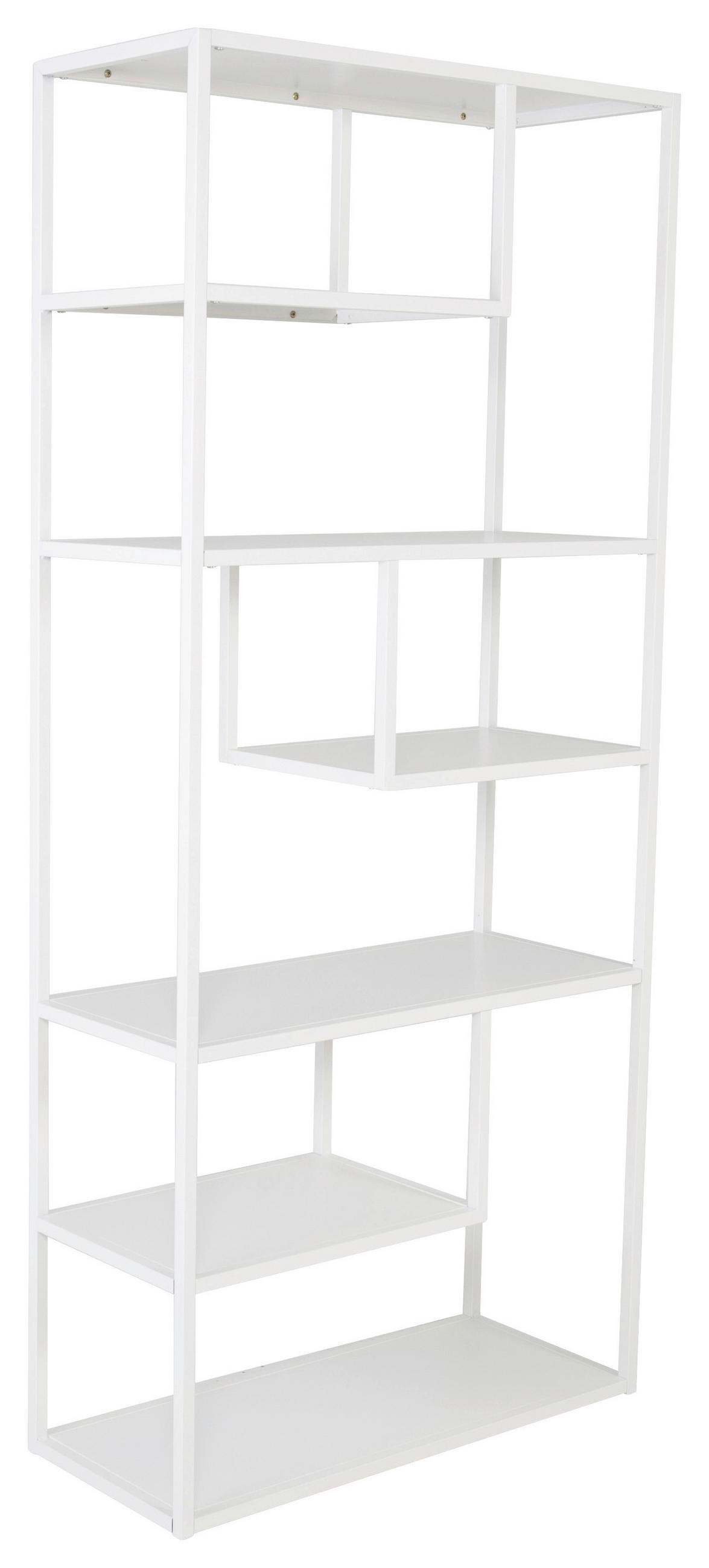 BOKHYLLA i 85/188/35 cm vit  - vit, Design, metall (85/188/35cm) - Livetastic