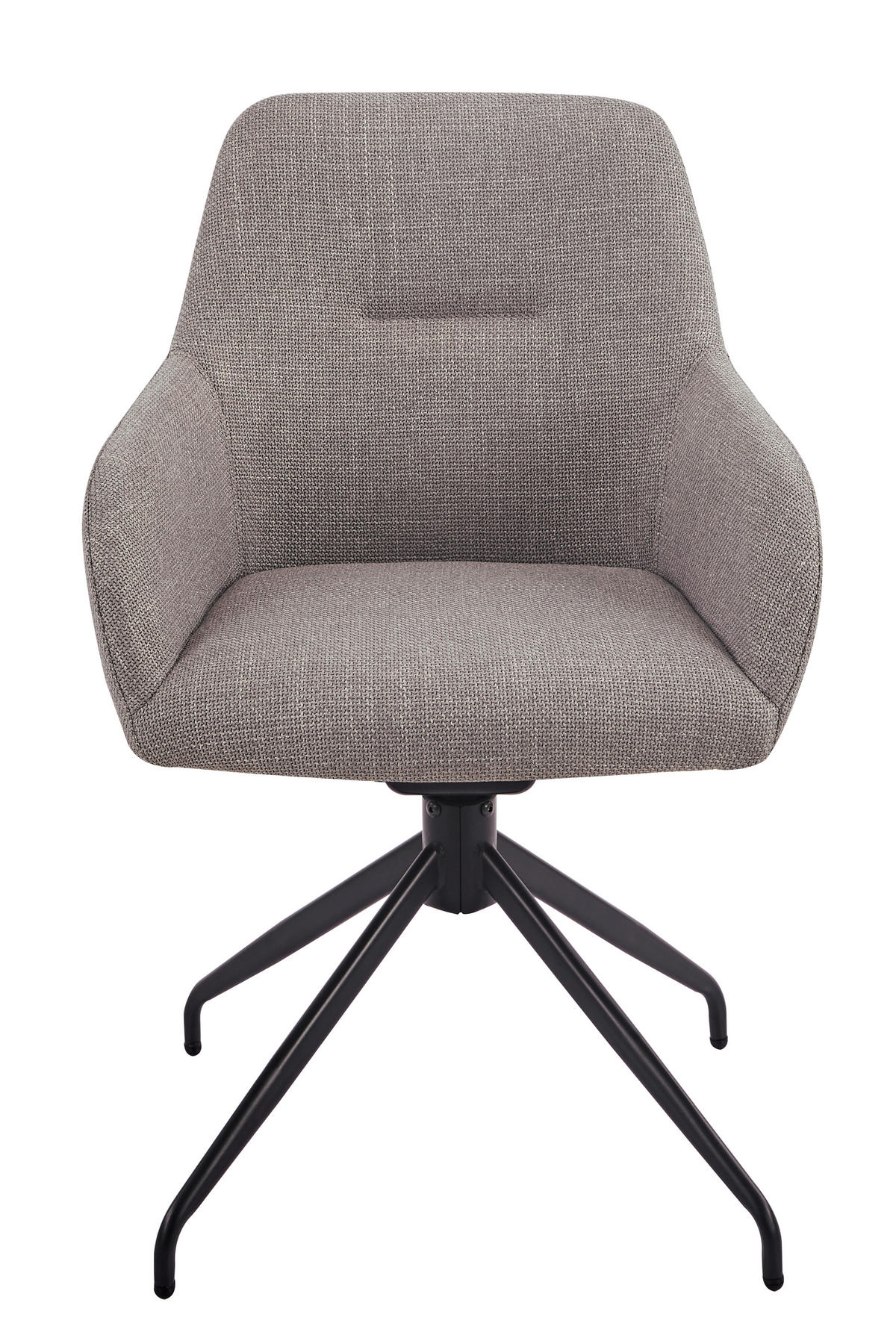 ARMLEHNSTUHL-SET 2 Stück  in Stahl Webstoff, Mikrofaser  - Schlammfarben/Schwarz, MODERN, Textil/Metall (56/83/60cm) - MID.YOU