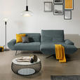 ECKSOFA  in Bouclé Graublau  280/170-195 cm  - Graublau/Schwarz, Design, Textil/Metall (280/170-195cm) - Dieter Knoll