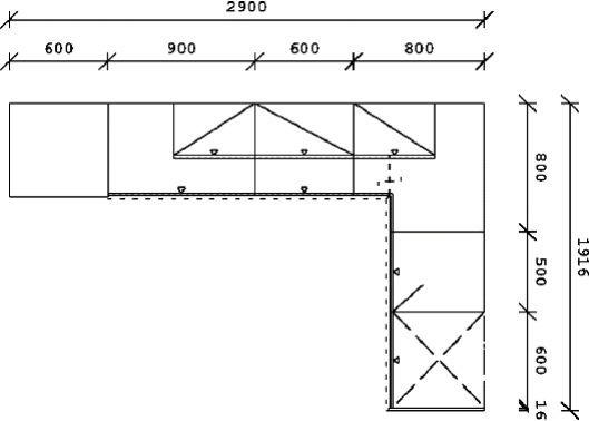 ECKKÜCHE 290/191,6 cm  in Schwarz, Eichefarben, Hellgrau  - Eichefarben/Hellgrau, Basics, Holzwerkstoff/Metall (290/191,6cm) - Impuls