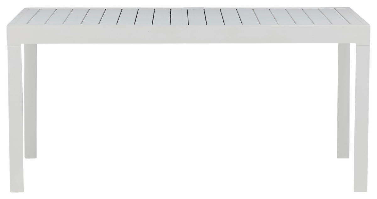 GARTENTISCH Metall Weiß rechteckig  - Weiß, KONVENTIONELL, Metall (160/100/75cm) - Gardenson