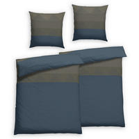 Bettwäsche 2er Set 4-teilig Satin 135/200 cm  - Blau, Basics, Textil (135/200cm) - Florella