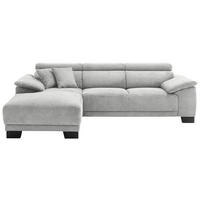 ECKSOFA in Cord Grau  174/270 cm  - Schwarz/Grau, Design, Holz/Textil (174/270cm) - Pure Home Lifestyle