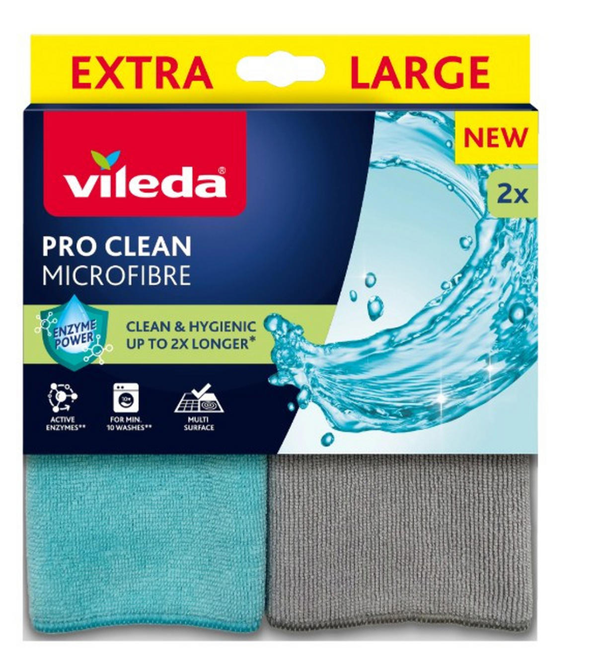 VILEDA PRO CLEAN 2-PACK - multicolor, Basics, textil - Best Price