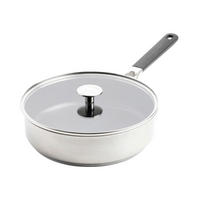SCHMORPFANNE Classic Stainless Steel Keramikbeschichtung 26 cm  - Edelstahlfarben, Basics, Glas/Kunststoff (26cm) - Kitchenaid