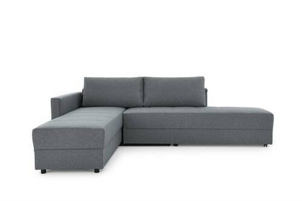 ECKSOFA in Webstoff Dunkelgrau  287/229 cm  - Dunkelgrau/Schwarz, Design, Kunststoff/Textil (287/229cm) - LOOKS by W.Joop