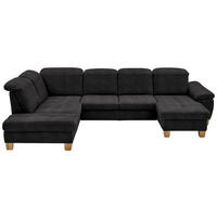 WOHNLANDSCHAFT in Mikrofaser Anthrazit  - Wildeiche/Anthrazit, Konventionell, Holz/Textil (243/343/185cm) - Voleo