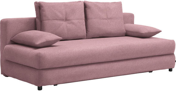 SCHLAFSOFA in Textil Rosa - Schwarz/Rosa, Design, Kunststoff/Textil (208/73-90/102cm) - Hom`in