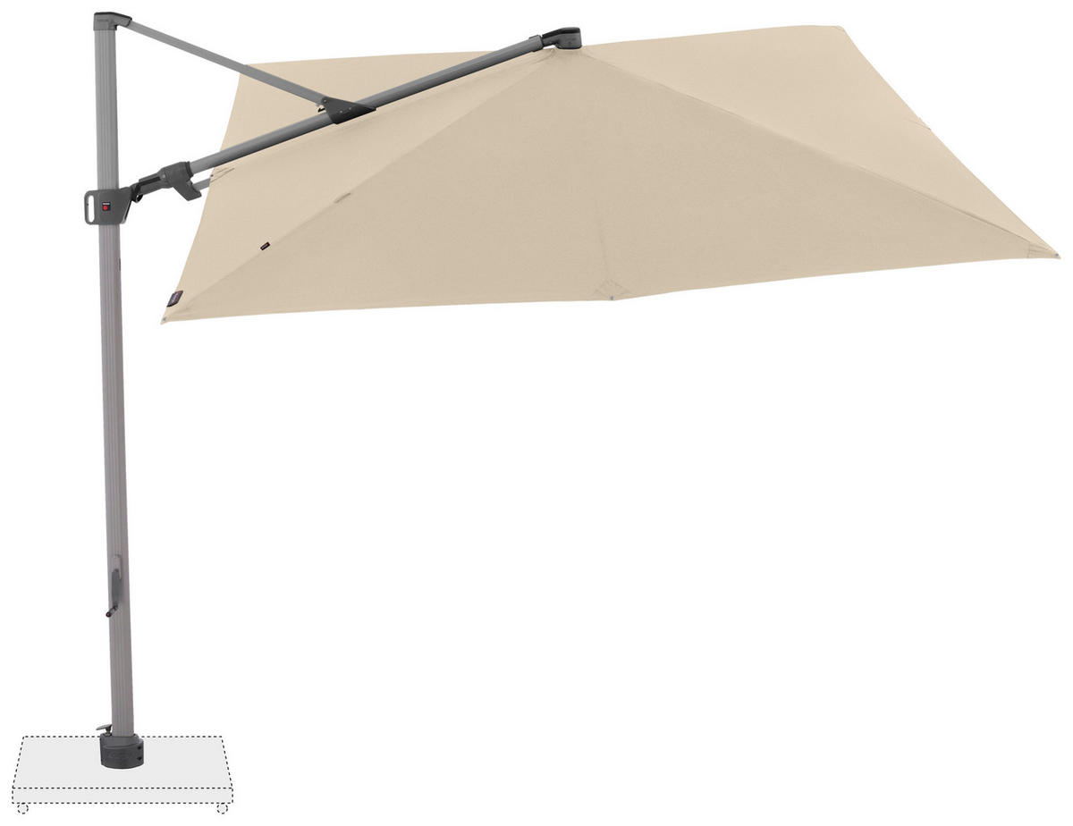 AMPELSCHIRM 275 cm Beige  - Beige/Silberfarben, KONVENTIONELL, Textil/Metall (275/275cm) - KNIRPS