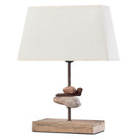 TISCHLEUCHTE 27/10/39 cm   - Schwarz, Natur, Stein/Textil (27/10/39cm)