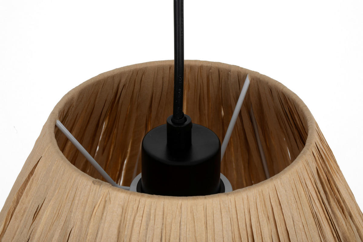 HÄNGELEUCHTE 33/120 cm  - Naturfarben, Design, Naturmaterialien/Metall (33/120cm) - Collet's Monde