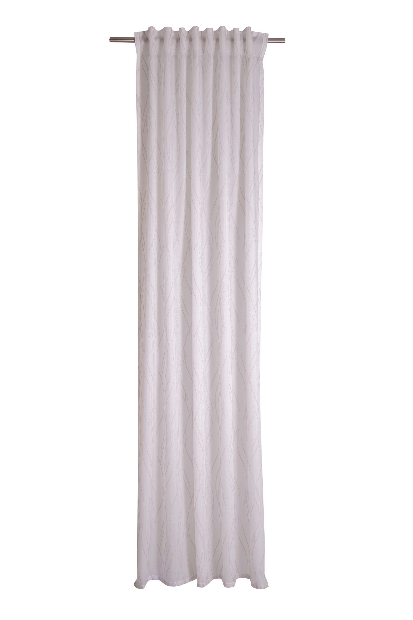 SCHLAUFENSCHAL  halbtransparent  140/245 cm   - Weiß, Basics, Textil (140/245cm) - Fuggerhaus