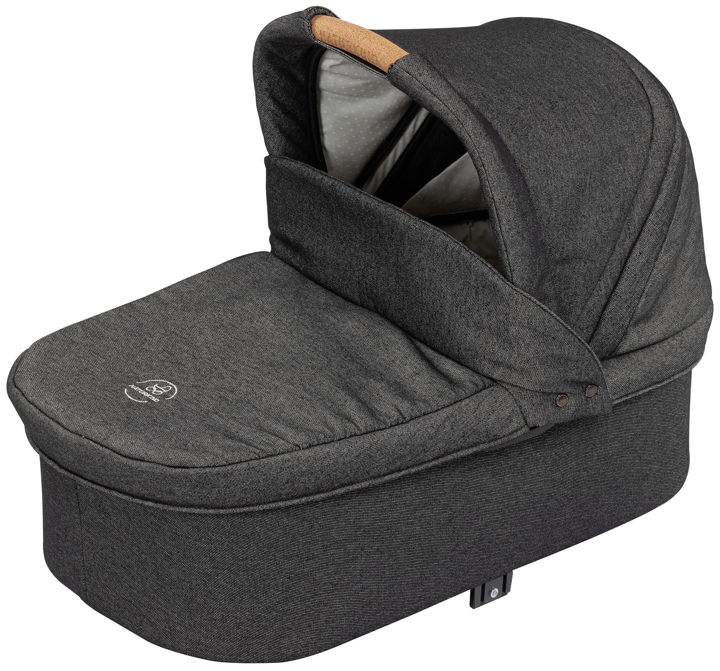 LIEGEWANNE IDA  - Graphitfarben/Weiß, Basics, Textil (83/62/44cm) - Naturkind