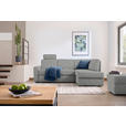 ECKSOFA  in Webstoff Hellgrau  224/165 cm  - Hellgrau/Schwarz, KONVENTIONELL, Kunststoff/Textil (224/165cm) - Xora
