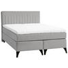 BOXSPRINGBETT 140/200 cm  in Platinfarben  - Platinfarben/Schwarz, Basics, Textil/Metall (140/200cm) - Boxxx