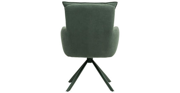 ARMLEHNSTUHL in Feincord - Grün, Design, Textil/Metall (61/95/67cm) - Novel