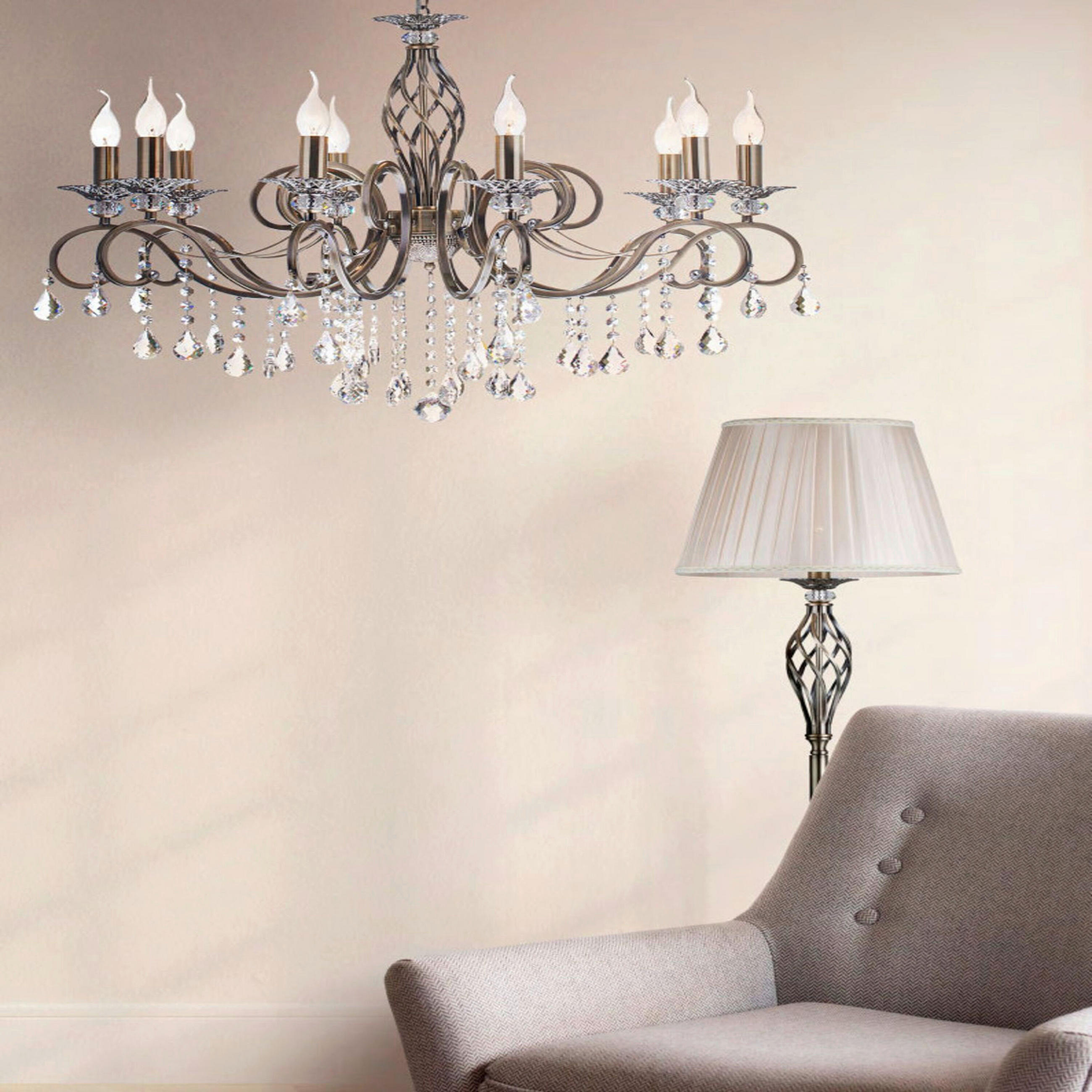 KRONLEUCHTER 72/59/72 cm - Messingfarben, Basics, Glas/Metall (72/59/72cm) - MAYTONI
