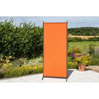 SICHTSCHUTZ Metall, Textil  - Silberfarben/Terracotta, KONVENTIONELL, Textil/Metall (80/188/50cm) - Gardenson
