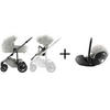 KINDERWAGENSET  Smile 5Z Set  Linen Grey  - Hellgrau/Grau, Basics, Textil/Metall (57/112/97,7cm) - Britax Römer