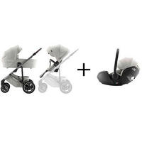 KINDERWAGENSET  Smile 5Z Set  Linen Grey  - Hellgrau/Grau, Basics, Textil/Metall (57/112/97,7cm) - Britax Römer