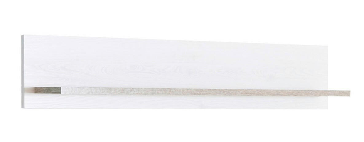 WANDBOARD Luca / Corner Weiß, Eichefarben  - Eichefarben/Weiß, Basics, Holzwerkstoff (100/14/18cm)