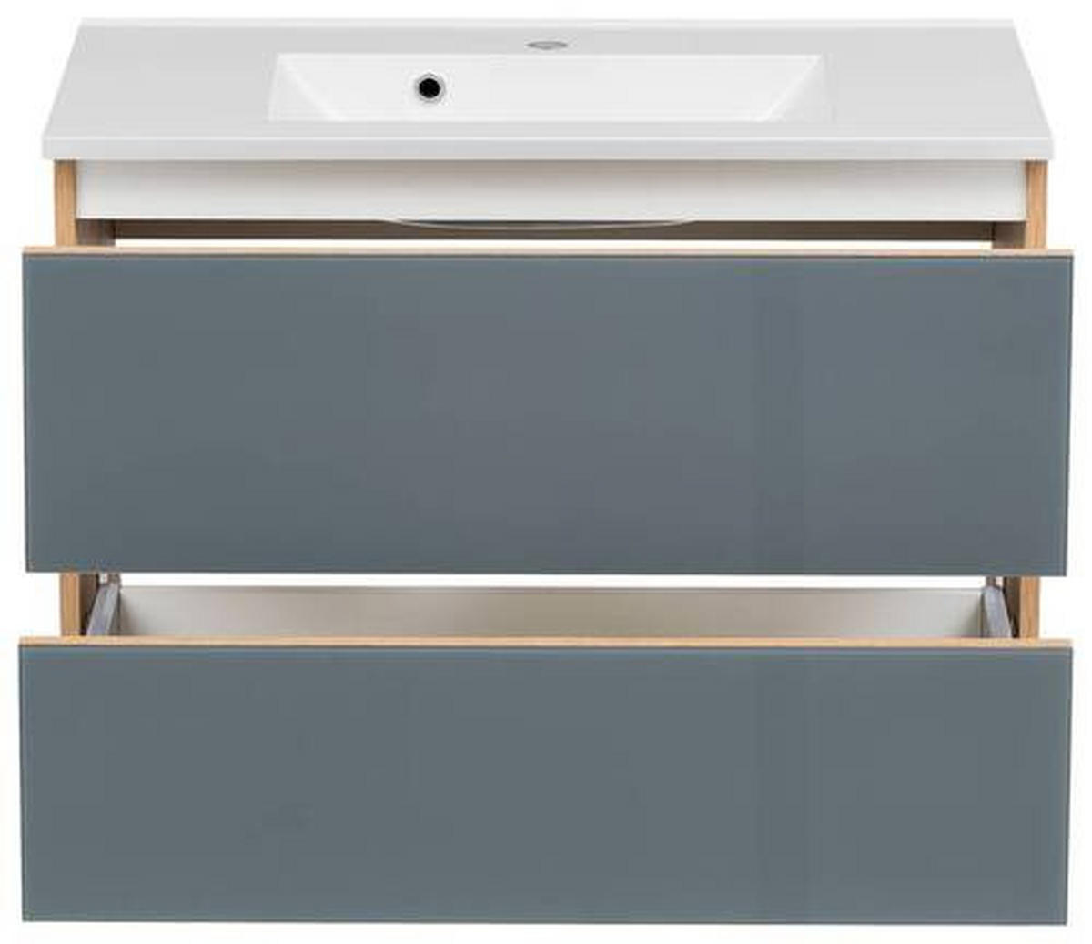 BADEZIMMER  in 120 cm  - Eichefarben/Weiß, KONVENTIONELL, Glas/Holzwerkstoff (120cm) - Held