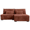 ECKSOFA in Cord Bronzefarben  210/145 cm  - Schwarz/Bronzefarben, MODERN, Holz/Textil (210/145cm) - Carryhome