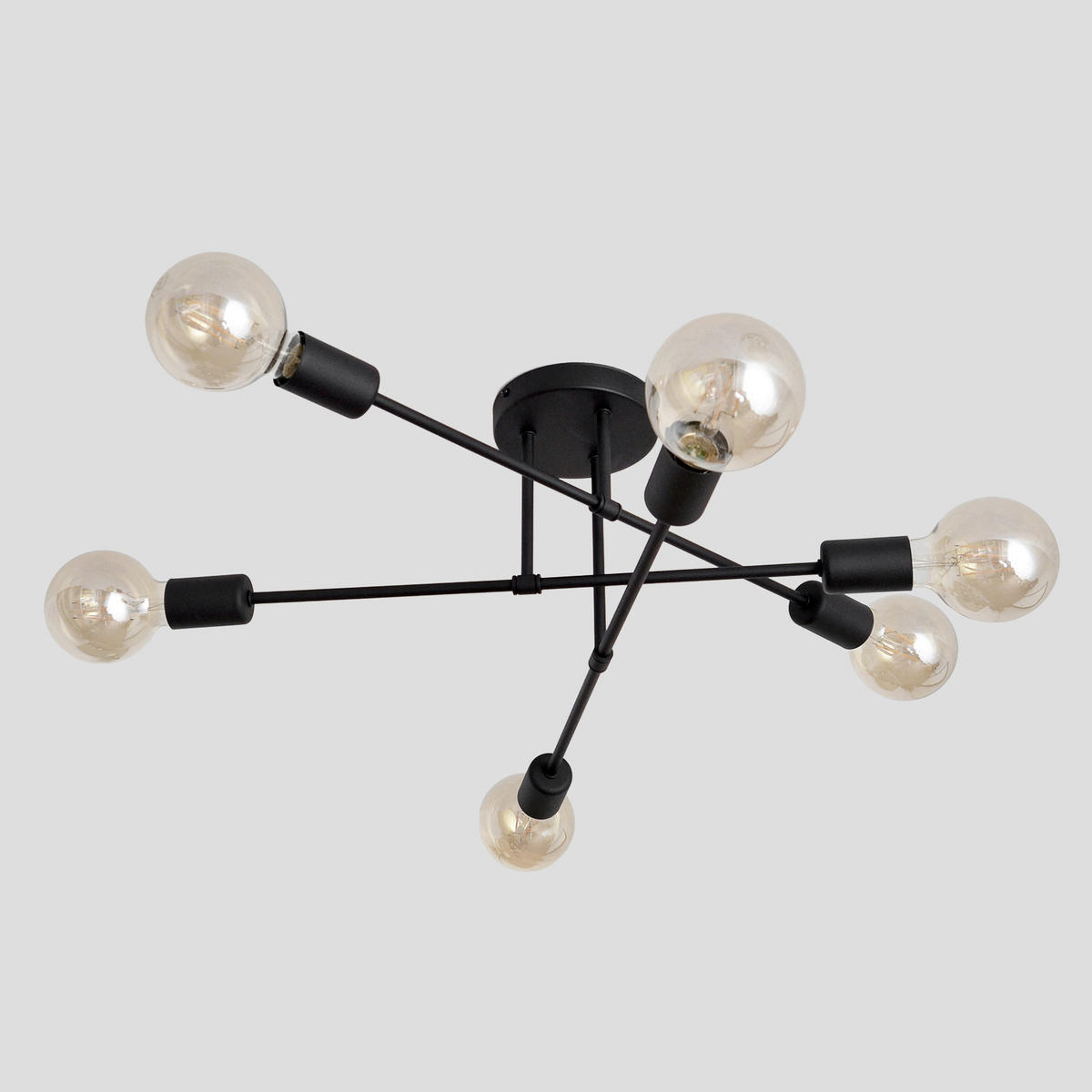 DECKENLEUCHTE    58/58/24 cm  - Schwarz, KONVENTIONELL, Metall (58/58/24cm)