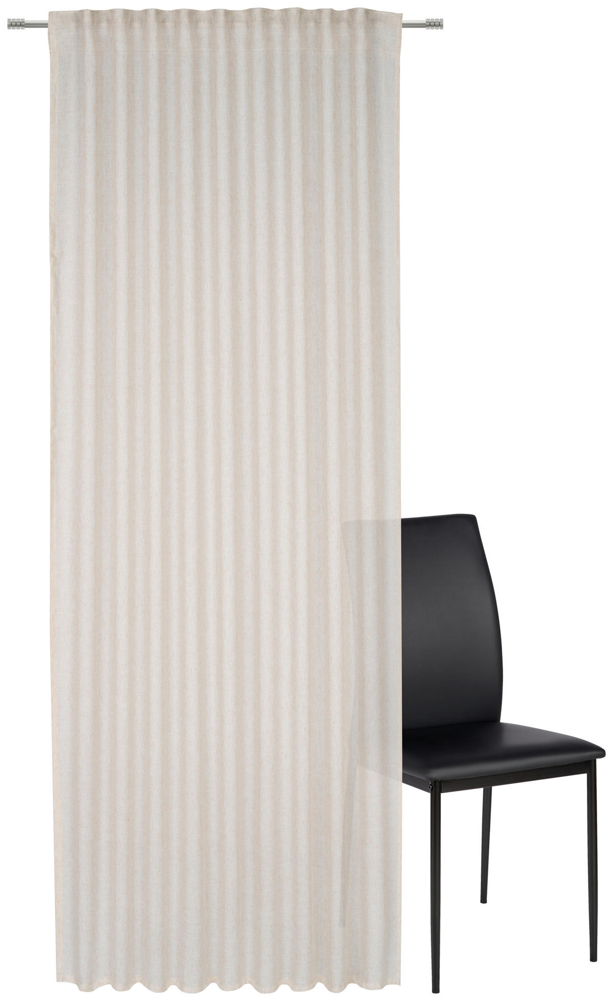 FERTIGVORHANG  halbtransparent   140/245 cm  - Beige, Basics, Textil (140/245cm) - Esposa