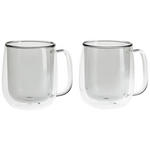 KAFFEEGLAS 2-teilig  - Rosa, KONVENTIONELL, Glas (8/10,4cm) - Novel