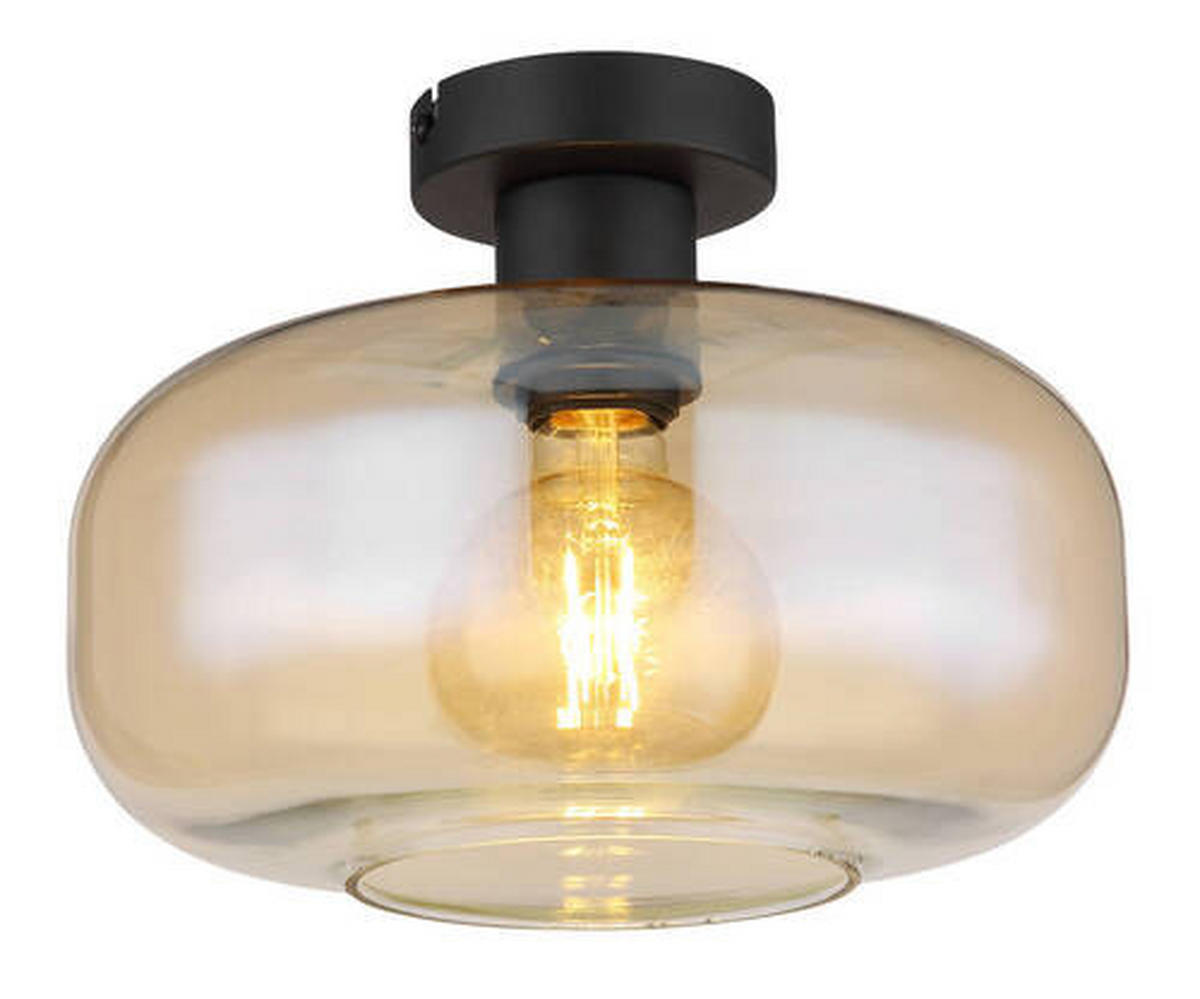 TAKLAMPA 28/20,5 cm  - svart, Design, metall/glas (28/20,5cm) - Globo