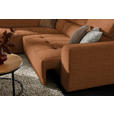 ECKSOFA in Struktur Rostfarben  205/284 cm  - Rostfarben/Schwarz, Design, Kunststoff/Textil (205/284cm) - Xora