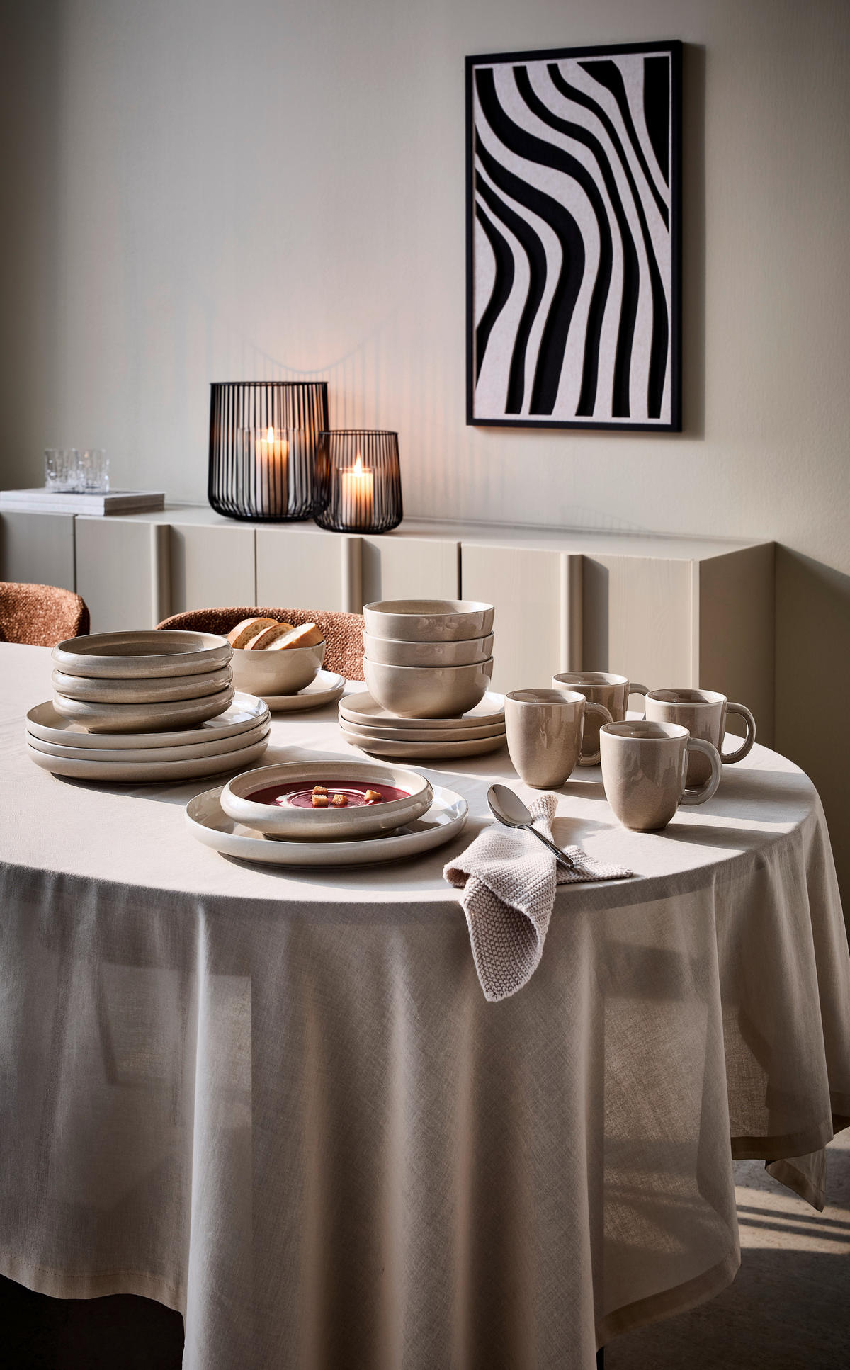 KOMBISERVICE Beige Canju 20-teilig 4 Personen  - Beige, LIFESTYLE, Keramik - Blomus