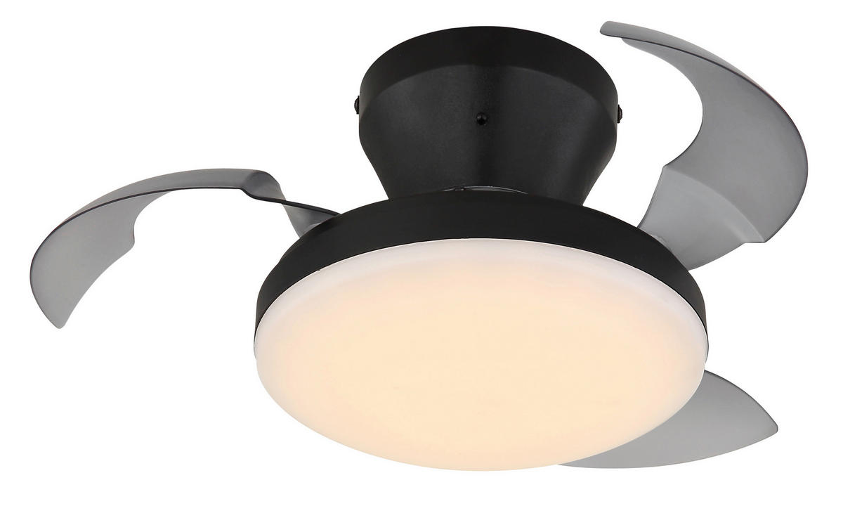 DECKENVENTILATOR - Transparent/Opal, Design, Kunststoff (38/15,5cm) - Globo