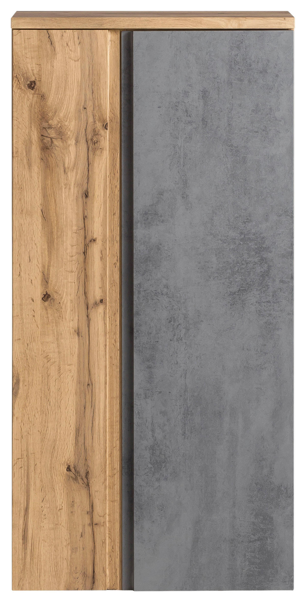 MIDISCHRANK 65/130/35 cm  - Eiche Wotan/Hellgrau, Modern, Holzwerkstoff (65/130/35cm) - Held