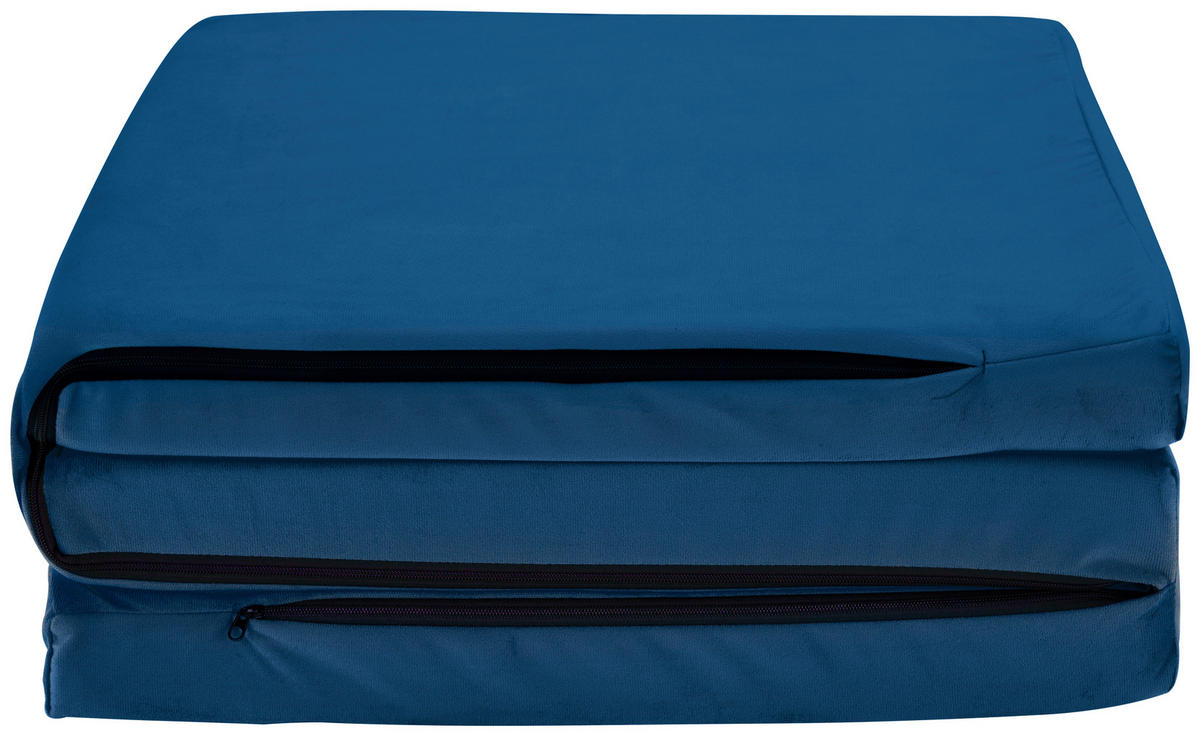 ZLOŽLJIVO LEŽIŠČE 65/186 cm  - modra, Moderno, tekstil (65/186cm) - MID.YOU