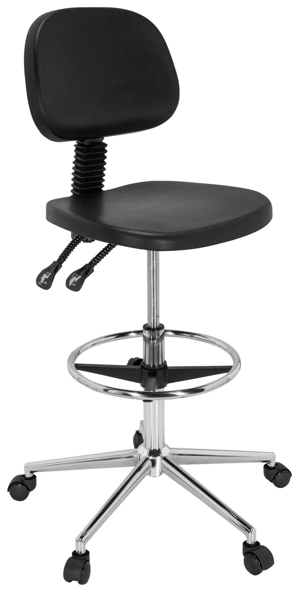 DREHHOCKER Schwarz  - Silberfarben/Schwarz, Basics, Kunststoff/Metall (44/91/50cm) - MID.YOU