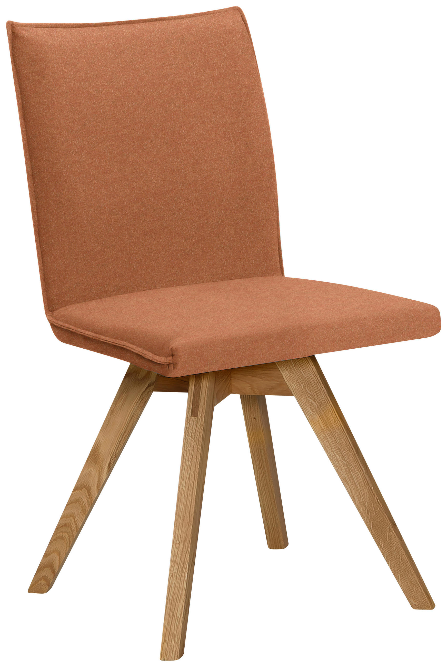 STUHL  in Lederlook, Mikrofaser  - Eichefarben/Cognac, Konventionell, Holz/Textil (60/91/61cm) - Moderano