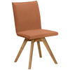 STUHL  in Lederlook, Mikrofaser  - Eichefarben/Cognac, Konventionell, Holz/Textil (60/91/61cm) - Moderano