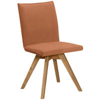 STUHL  in Lederlook, Mikrofaser  - Eichefarben/Cognac, Konventionell, Holz/Textil (60/91/61cm) - Moderano