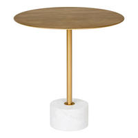 BEISTELLTISCH 51/52/51 cm Grauweiß  - Messingfarben/Grauweiß, Basics, Stein/Metall (51/52/51cm)