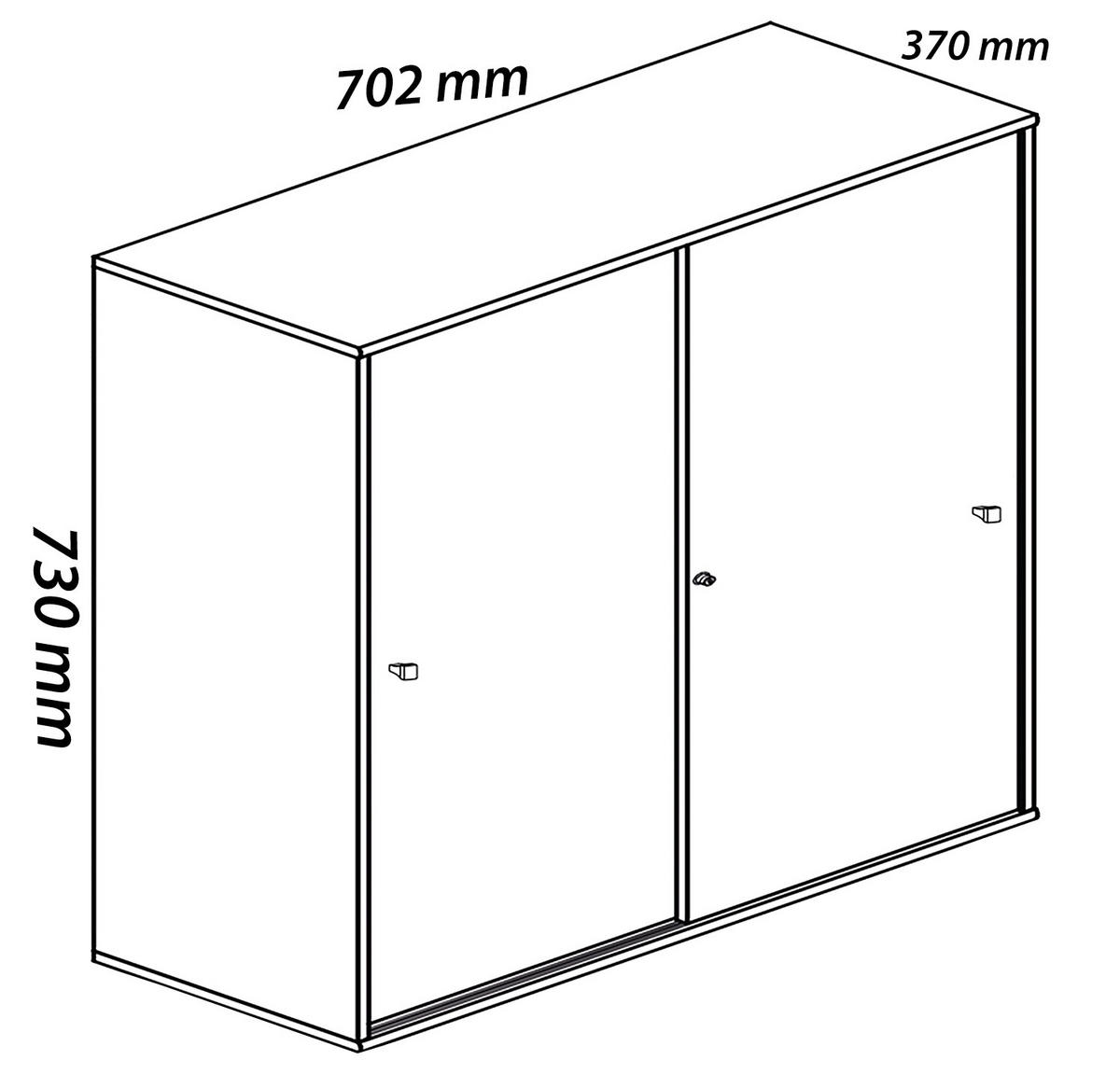 AKTENREGAL 70/74/37 cm  - Honigeiche/Anthrazit, Design, Holzwerkstoff/Kunststoff (70/74/37cm) - P & B