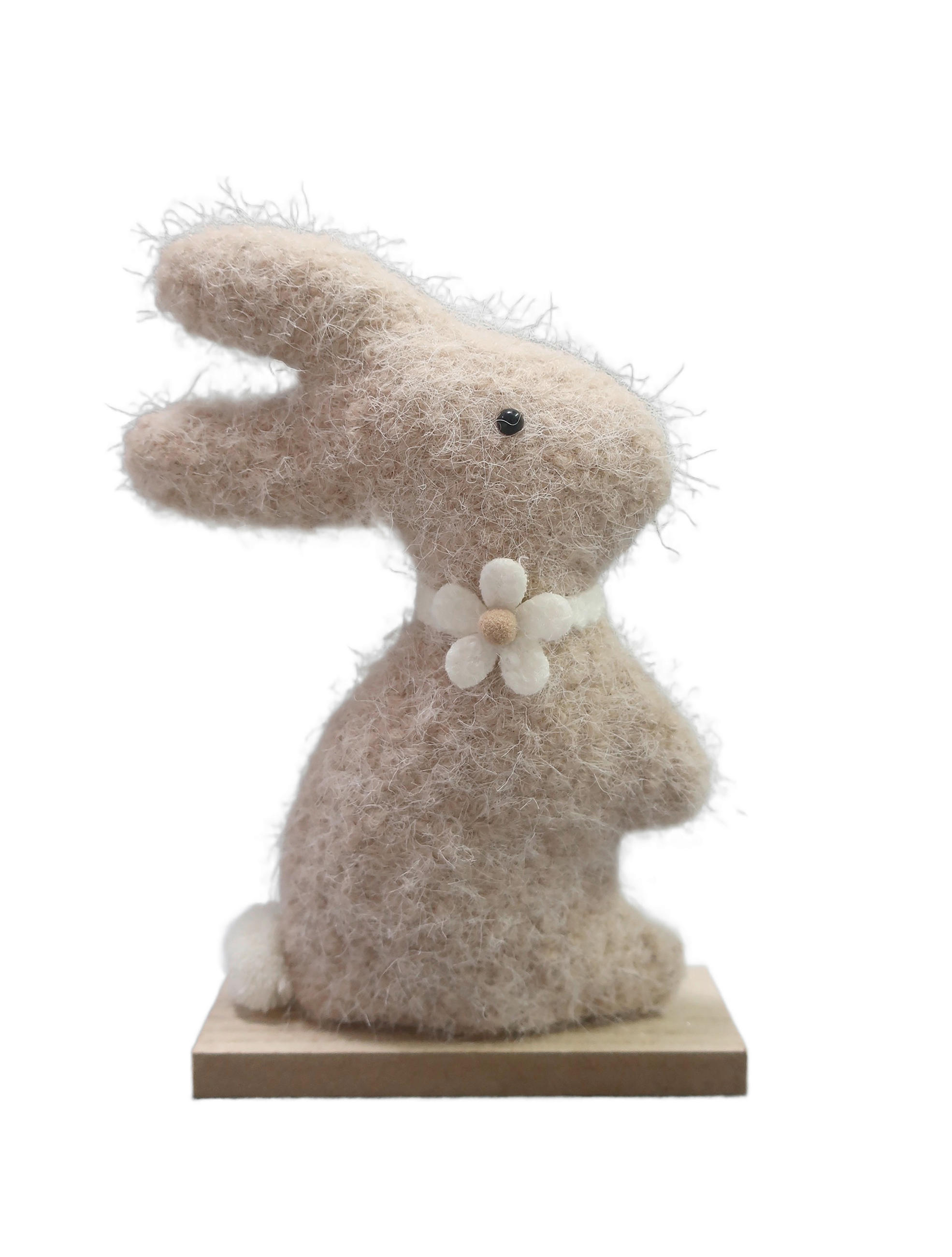 DEKOHASE - Ecru/Naturfarben, LIFESTYLE, Holzwerkstoff/Textil (14/21/7cm)