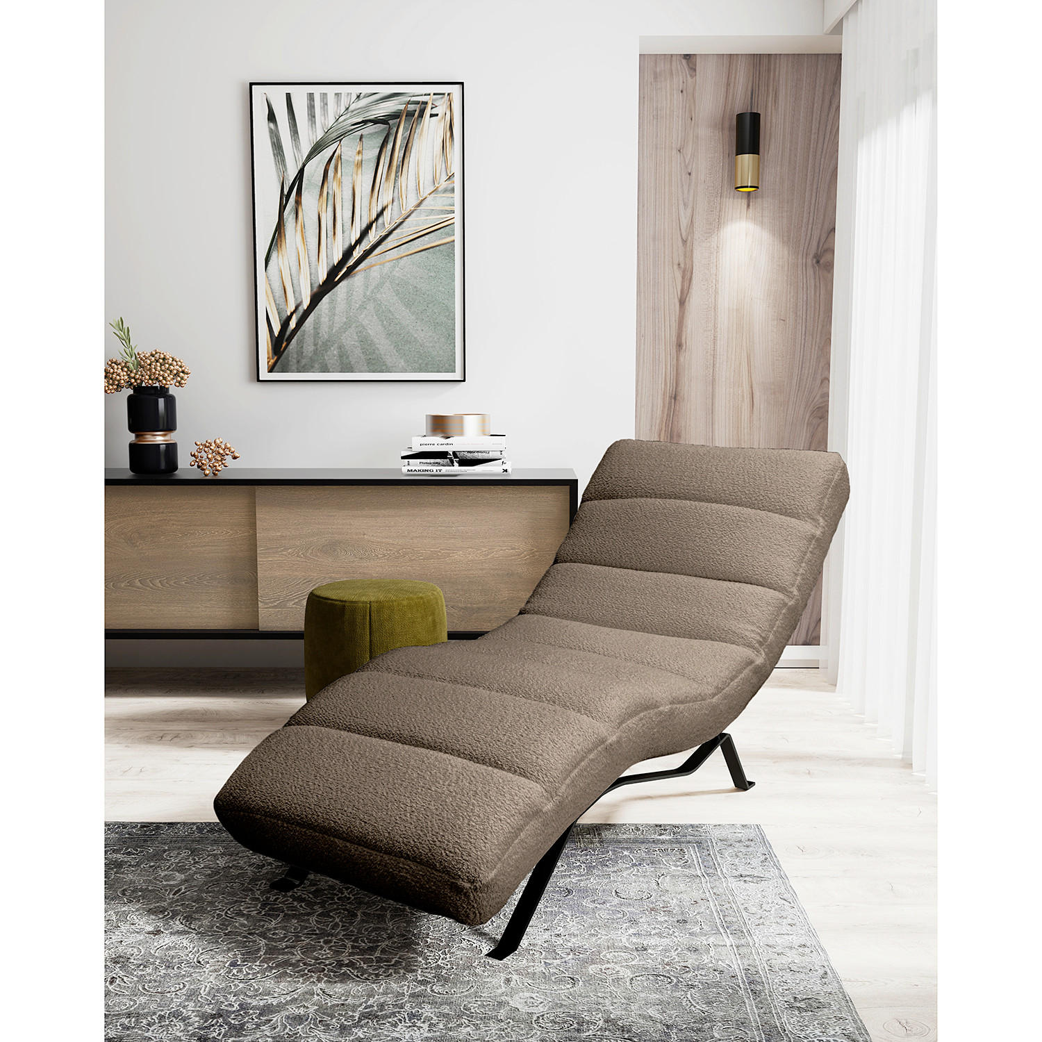 Livetastic Relaxliege Swing Braun 65x65-95x171 cm