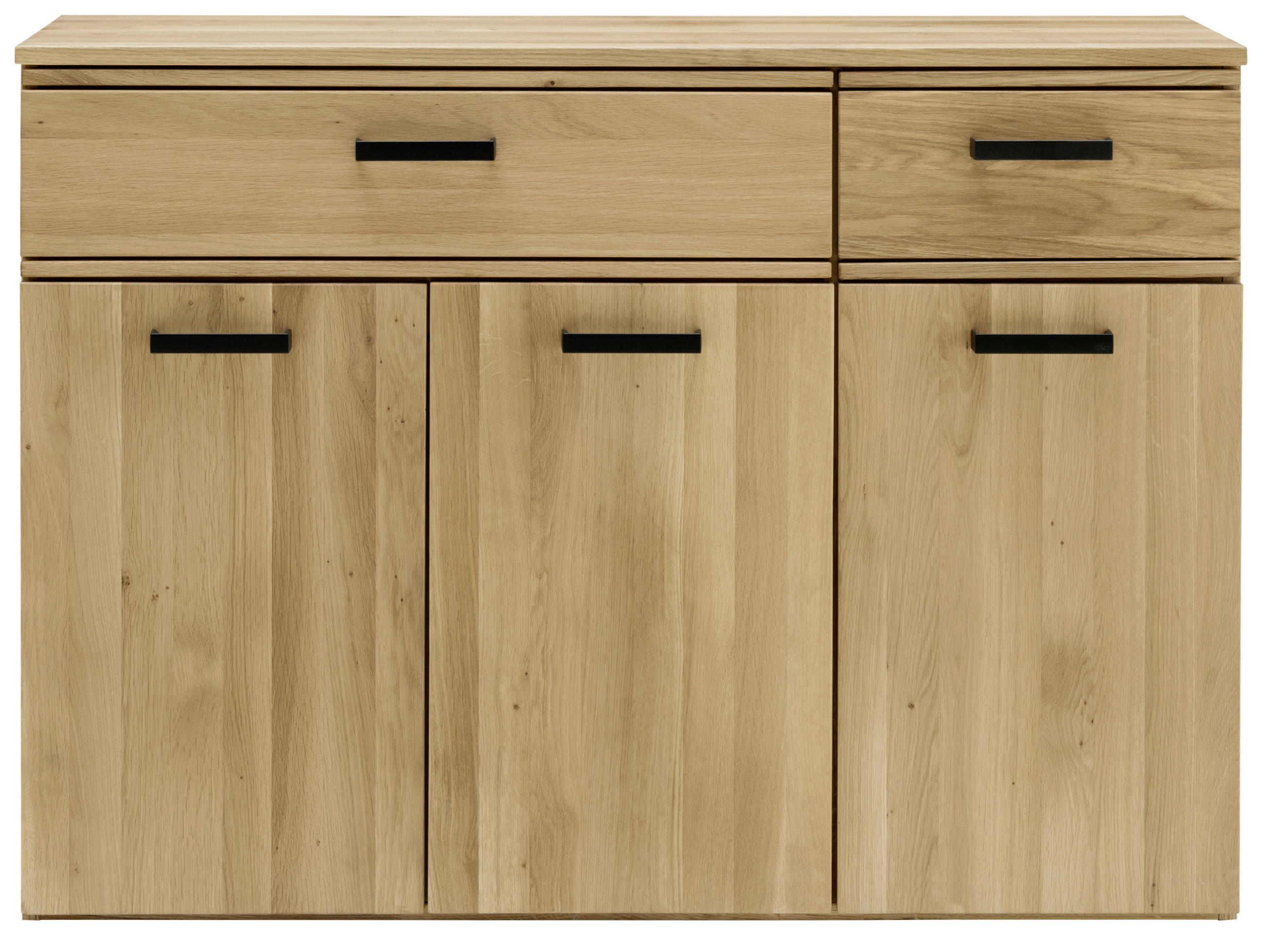 SIDEBOARD in 120/89/39 cm - Eichefarben/Schwarz, MODERN, Holz/Metall (120/89/39cm)
