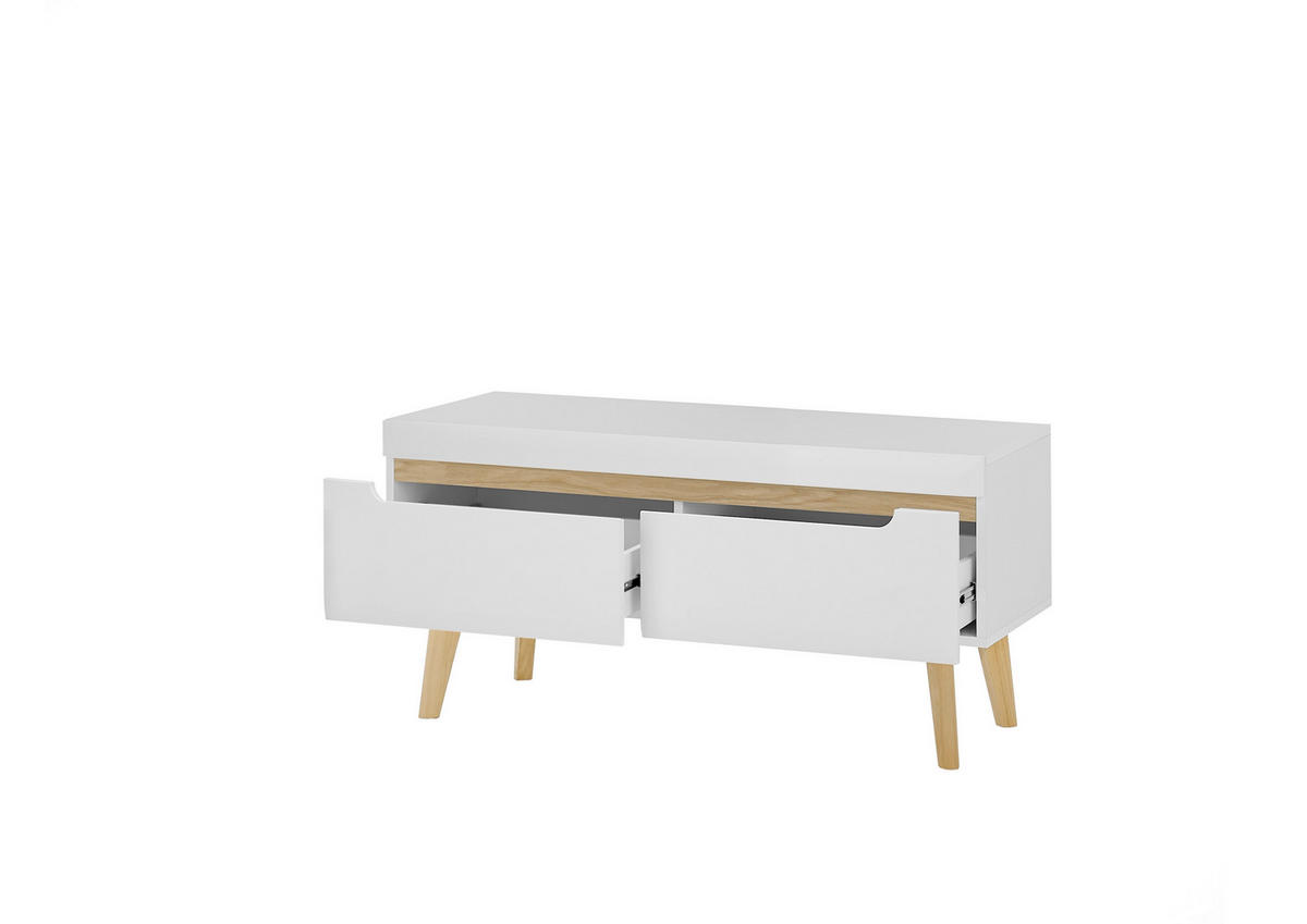 LOWBOARD  in 107/50/40 cm  - Eichefarben/Weiß, Design, Holzwerkstoff (107/50/40cm) - MID.YOU